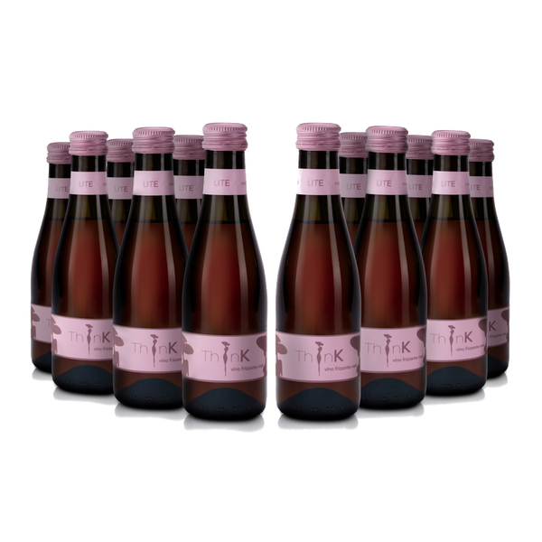 Multiple bottles of Organic Vegan Piccino Frizzante Sparkling Rosé