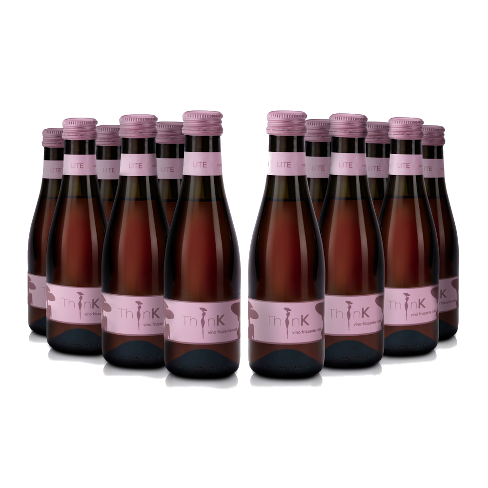 Multiple bottles of Organic Vegan Piccino Frizzante Sparkling Rosé